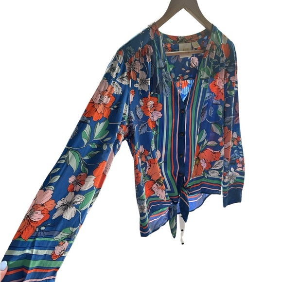 Fun floral printed blouse Maeve size 6 - Picture 1 of 6